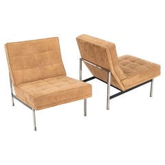 2000s Modernica Parallel Bar Series Lounge Chair in Brown Suede 4x Available