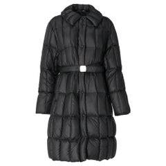 Used 2000s Moncler black quilted goose down padded jacket