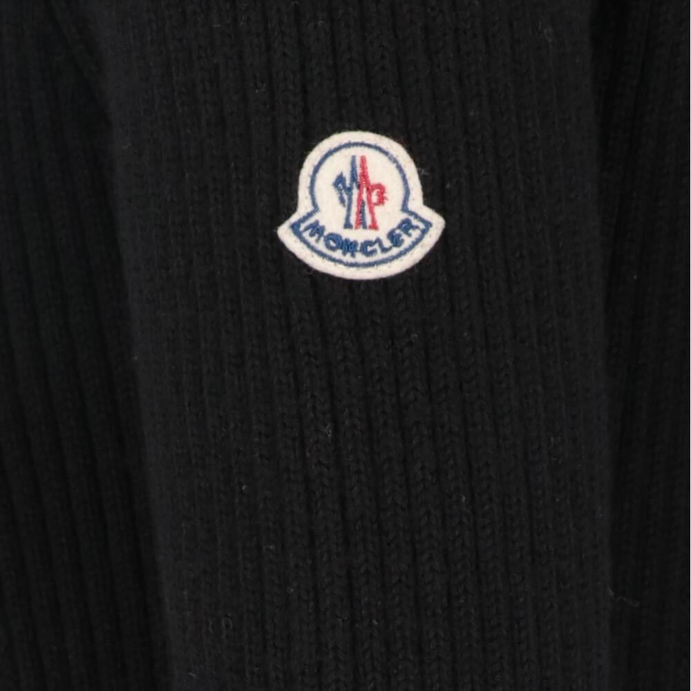 Women's or Men's 2000s Moncler black wool zipped cardigan 