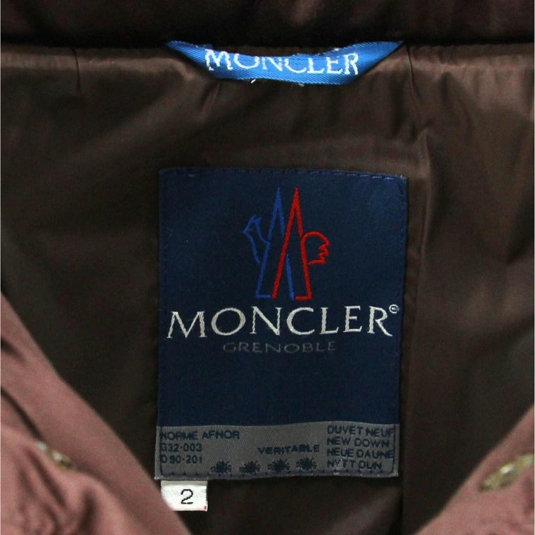 2000s Moncler “Grenoble” dark brown quilted jacket at 1stDibs