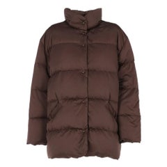 Used 2000s Moncler “Grenoble” dark brown quilted jacket