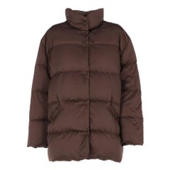 2000er Moncler "Grenoble" dunkelbraun gesteppte Jacke