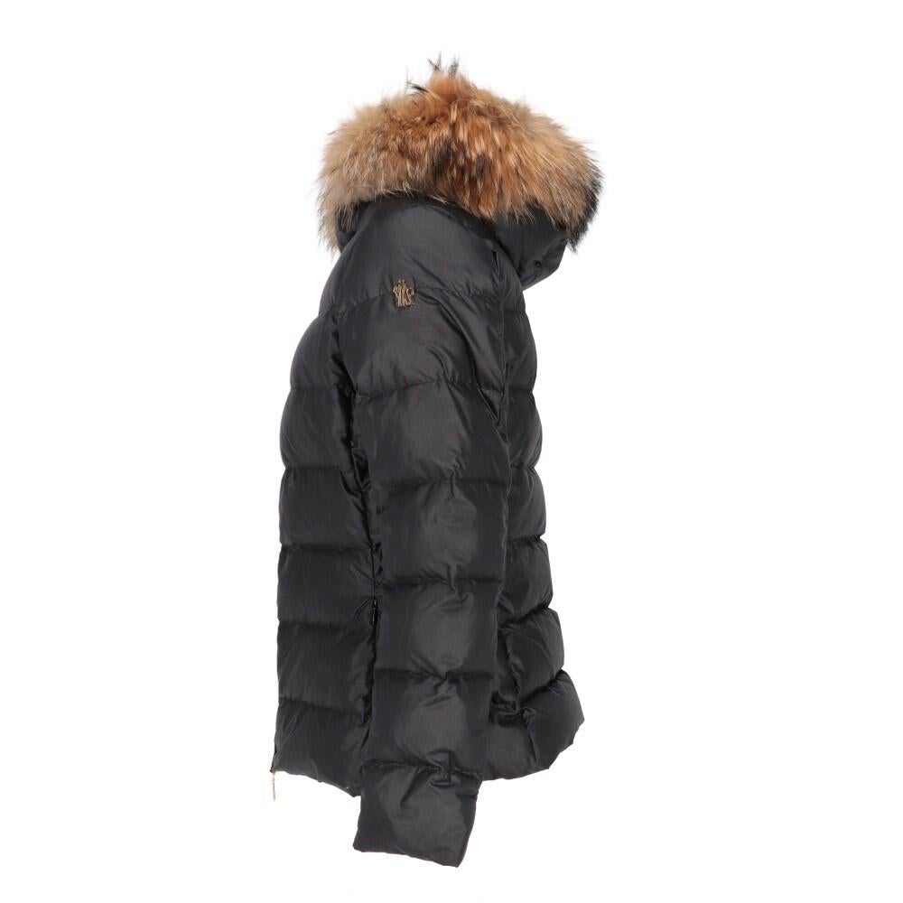 2000s Moncler Vintage black down jacket with fur insert In Good Condition In Lugo (RA), IT