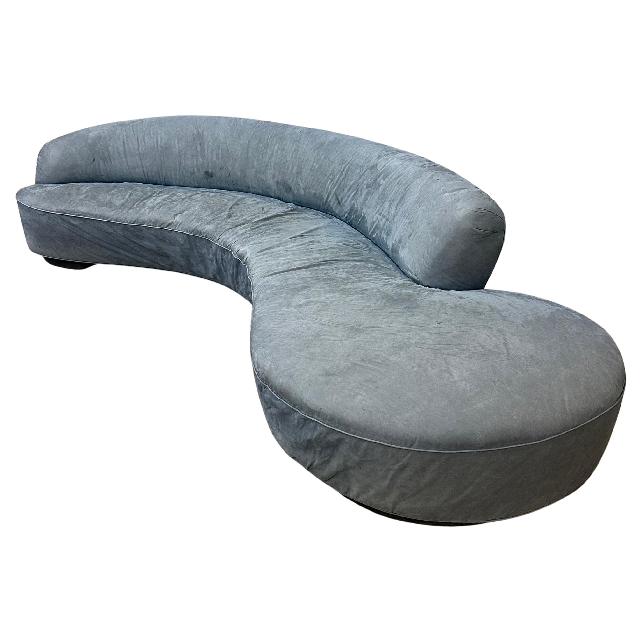 2000s Monumental Vladimir Kagan Serpentine Sofa For Sale