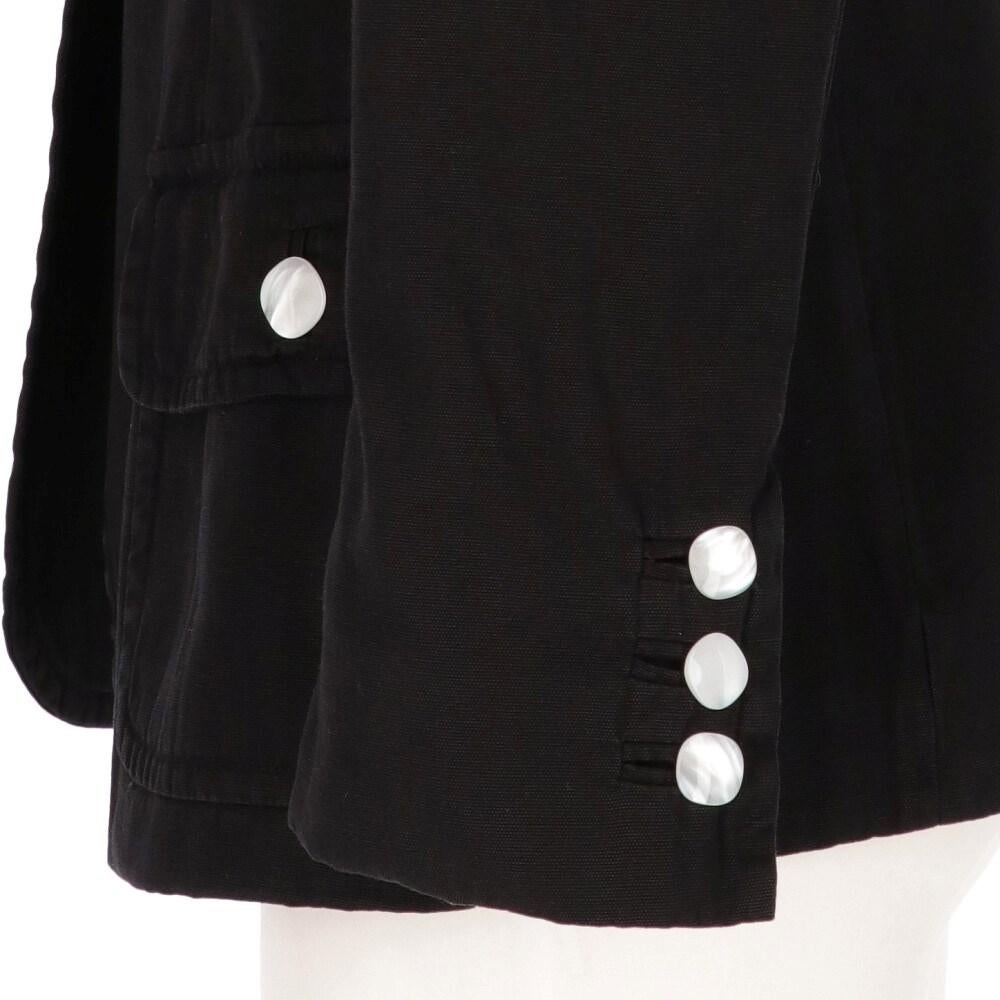 2000s Moschino black cotton and linen blend jacket For Sale 2