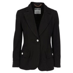 2000s Moschino black cotton and linen blend jacket