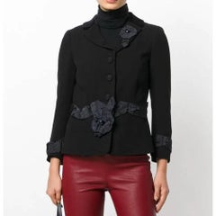 2000s Moschino Black Jacket With Applications