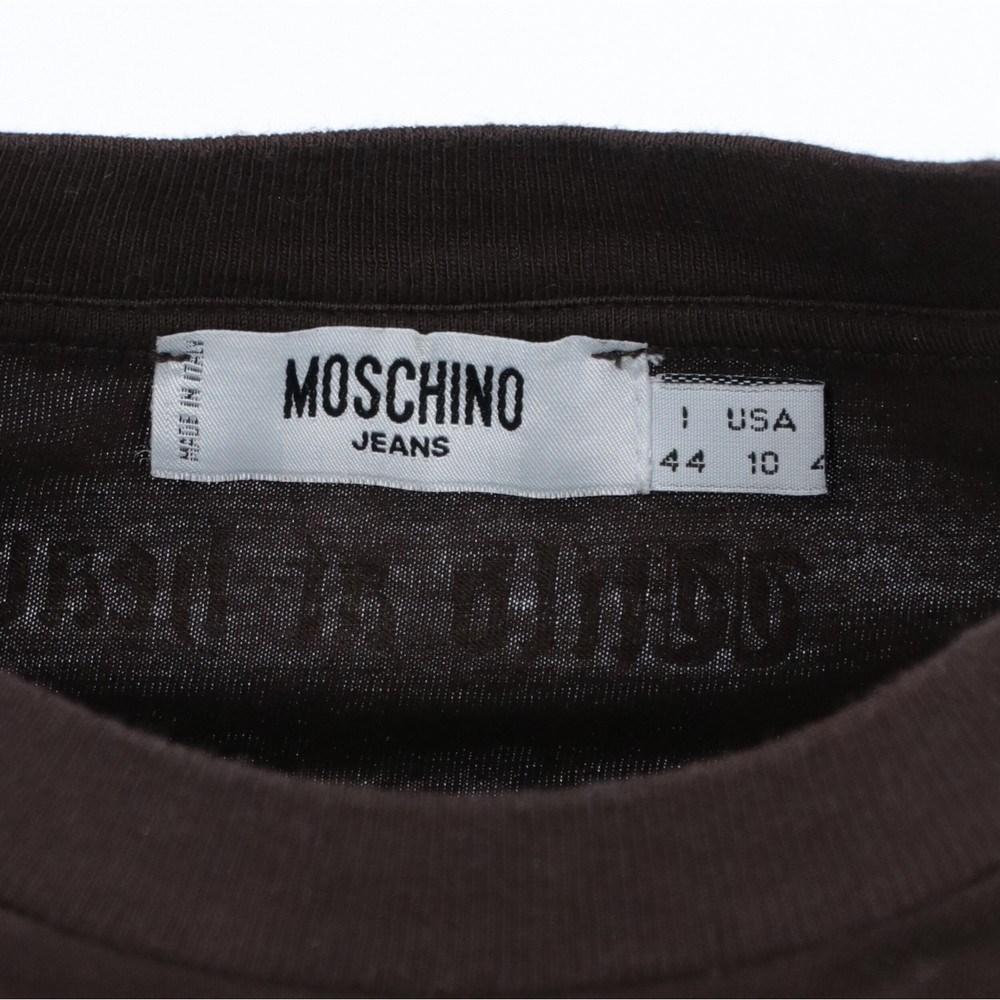 Black 2000s Moschino brown cotton blend long sleeves shirt