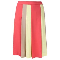 2000s Moschino Cheap and Chic Vintage Multicolor Pleated Skirt