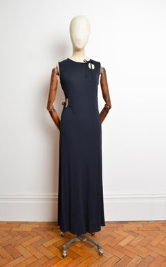 2000’s Moschino Cheap & Chic Long Black Maxi Dress with waist Cut out
