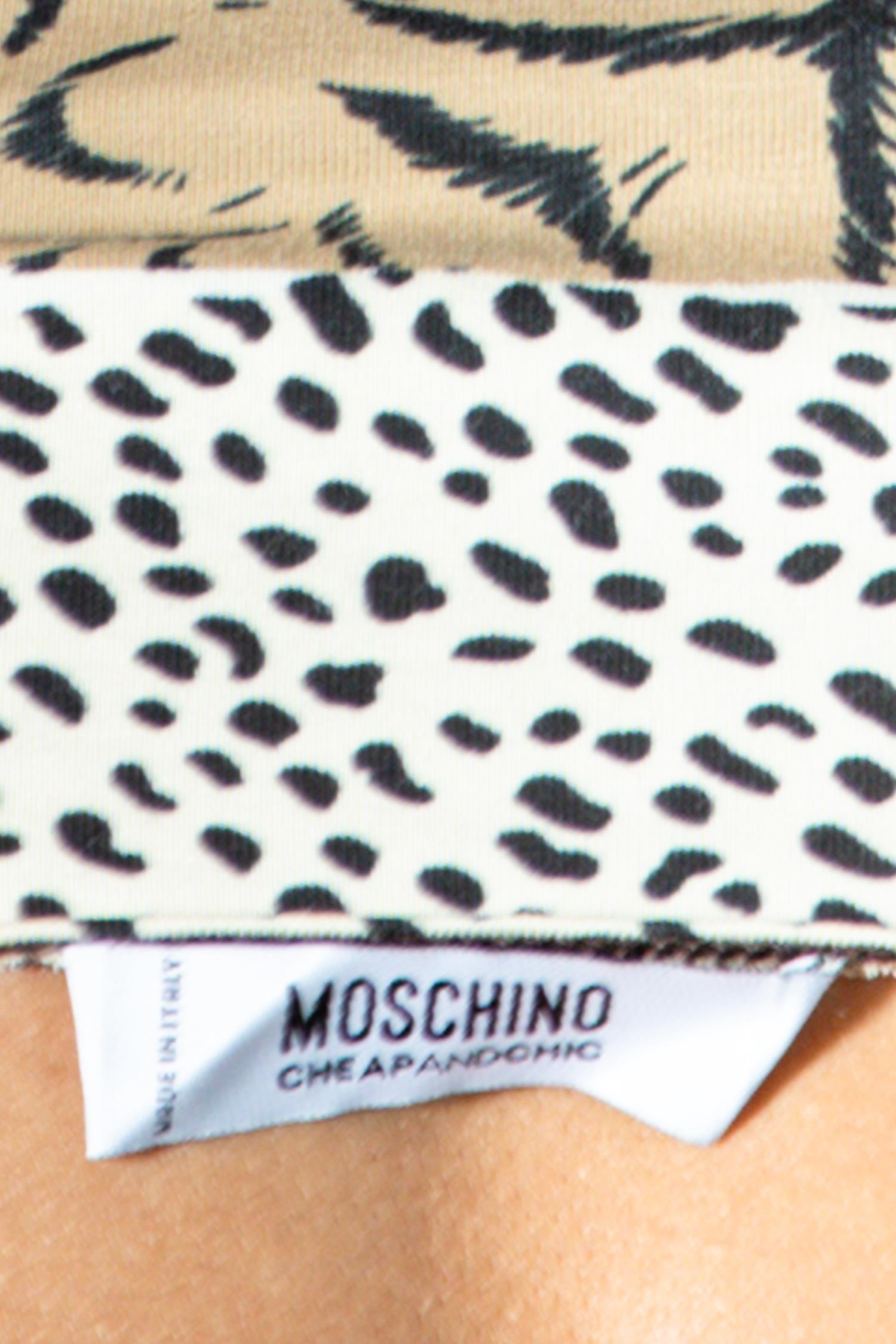 Haut tube bustier Moschino des années 2000 imprimé léopard en coton/Lycra en vente 3