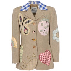 2000s Moschino Linen Patchwork Jacket