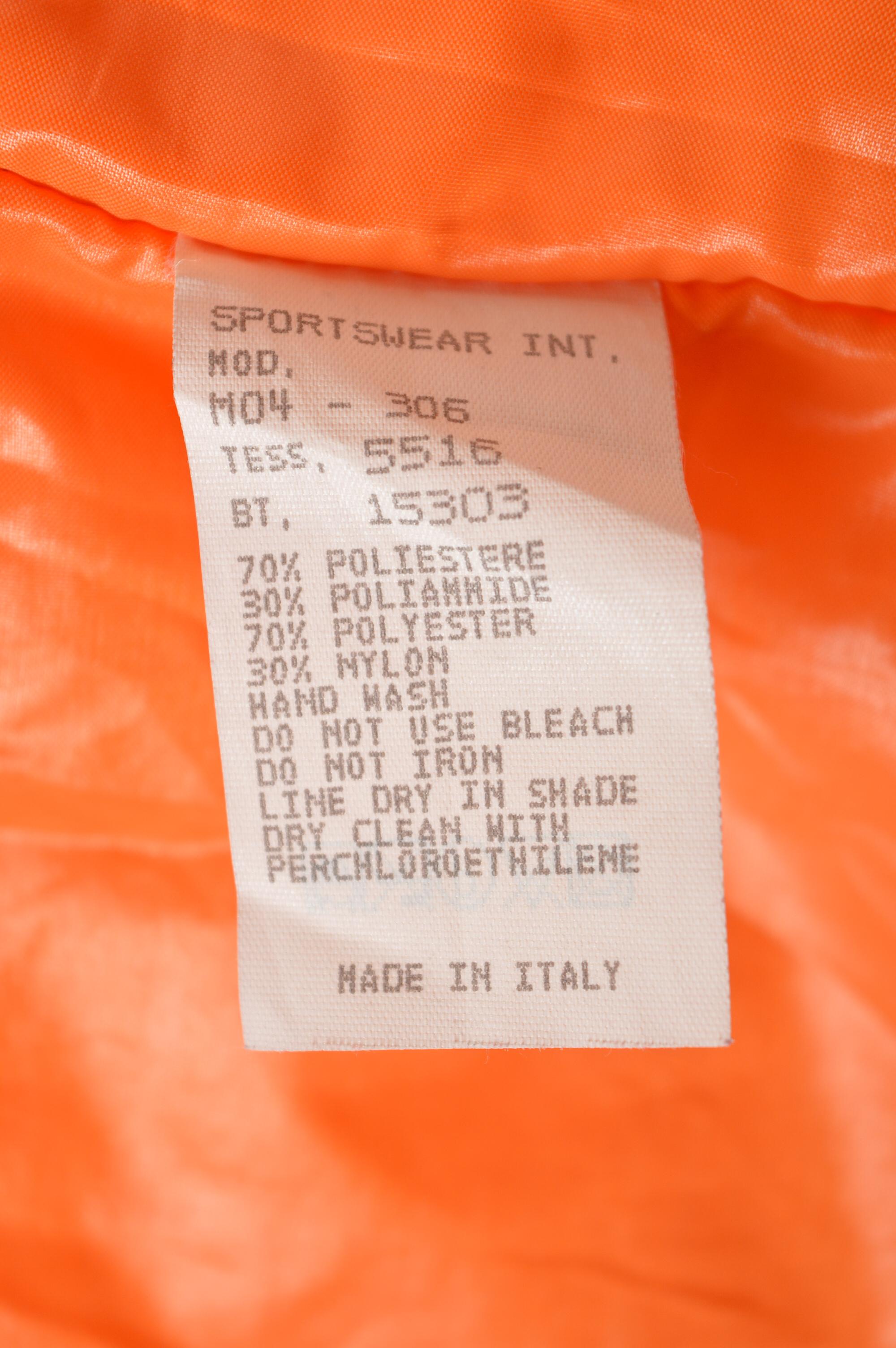 2000's MOSCHINO Orange Oversized Colourful Unisex Logo Puffa Jacket Coat en vente 11