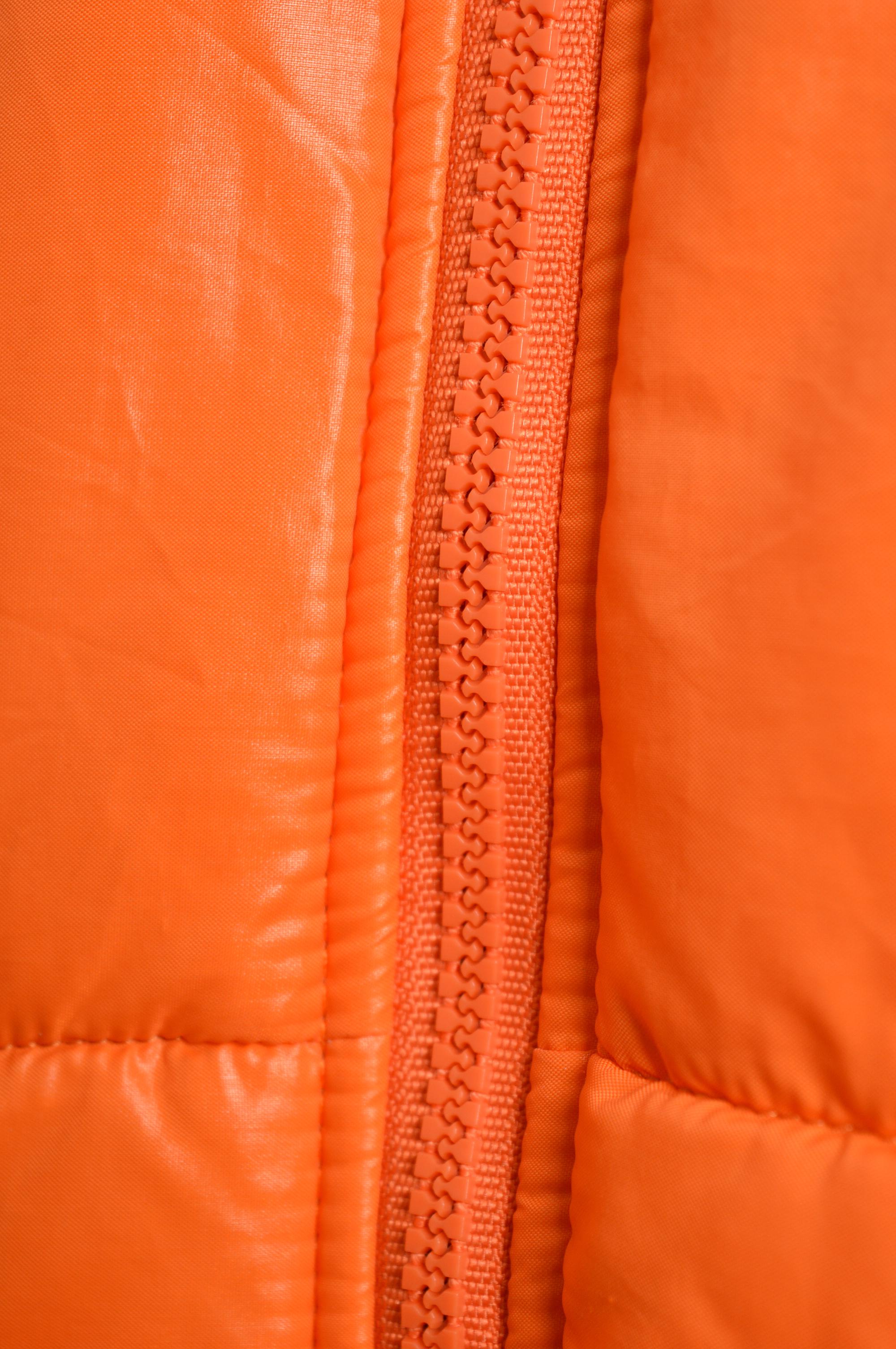 2000's MOSCHINO Orange Oversized Colourful Unisex Logo Puffa Jacket Coat en vente 12