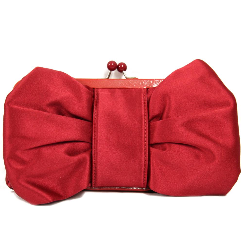 2000s Moschino Red Bow Pochette In Good Condition In Lugo (RA), IT