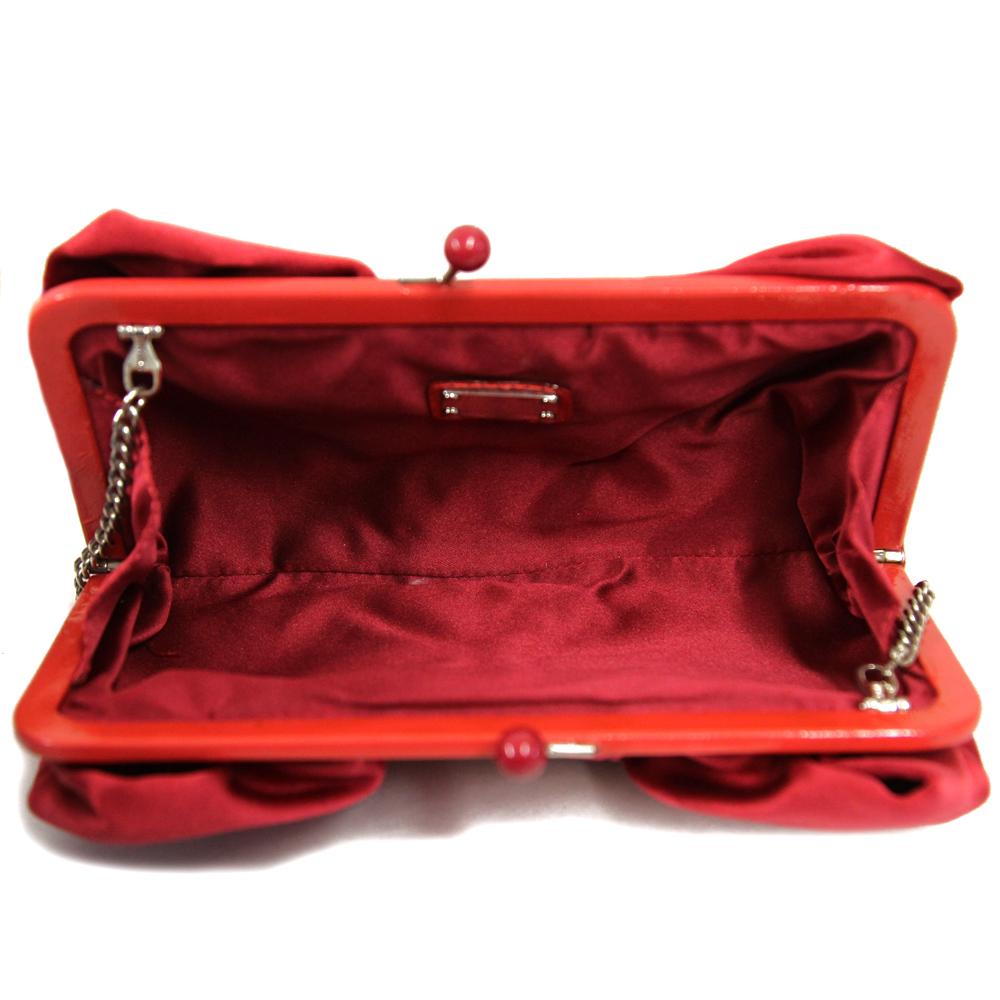 Women's or Men's 2000s Moschino Red Bow Pochette