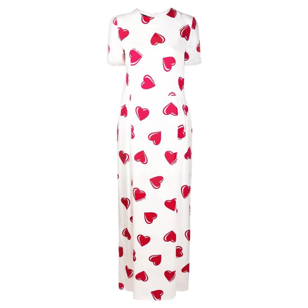 Moschino Ivory & Gold Hearts Dress