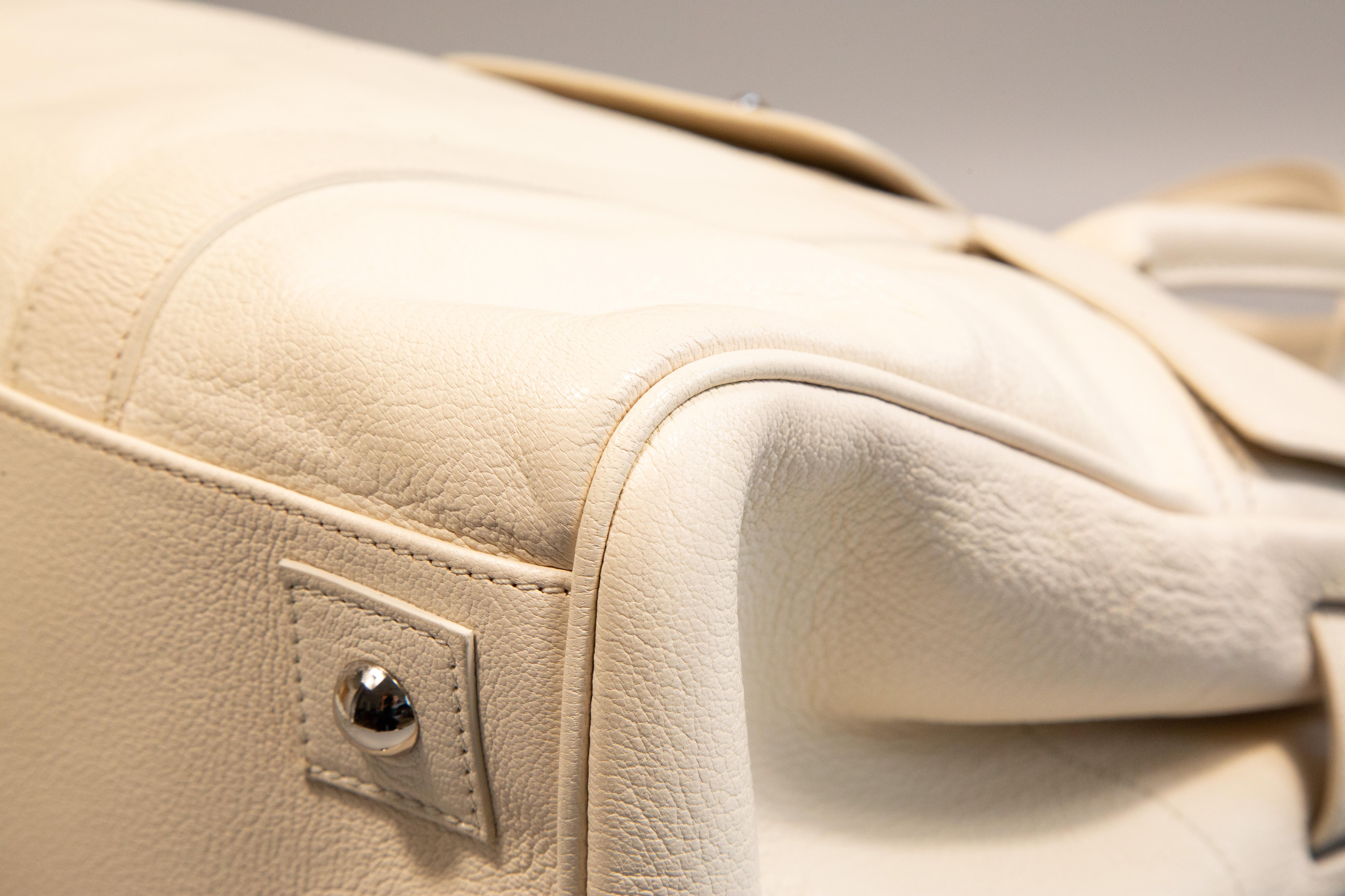 2000s Mulberry Bayswater Handbag in White Leather 6
