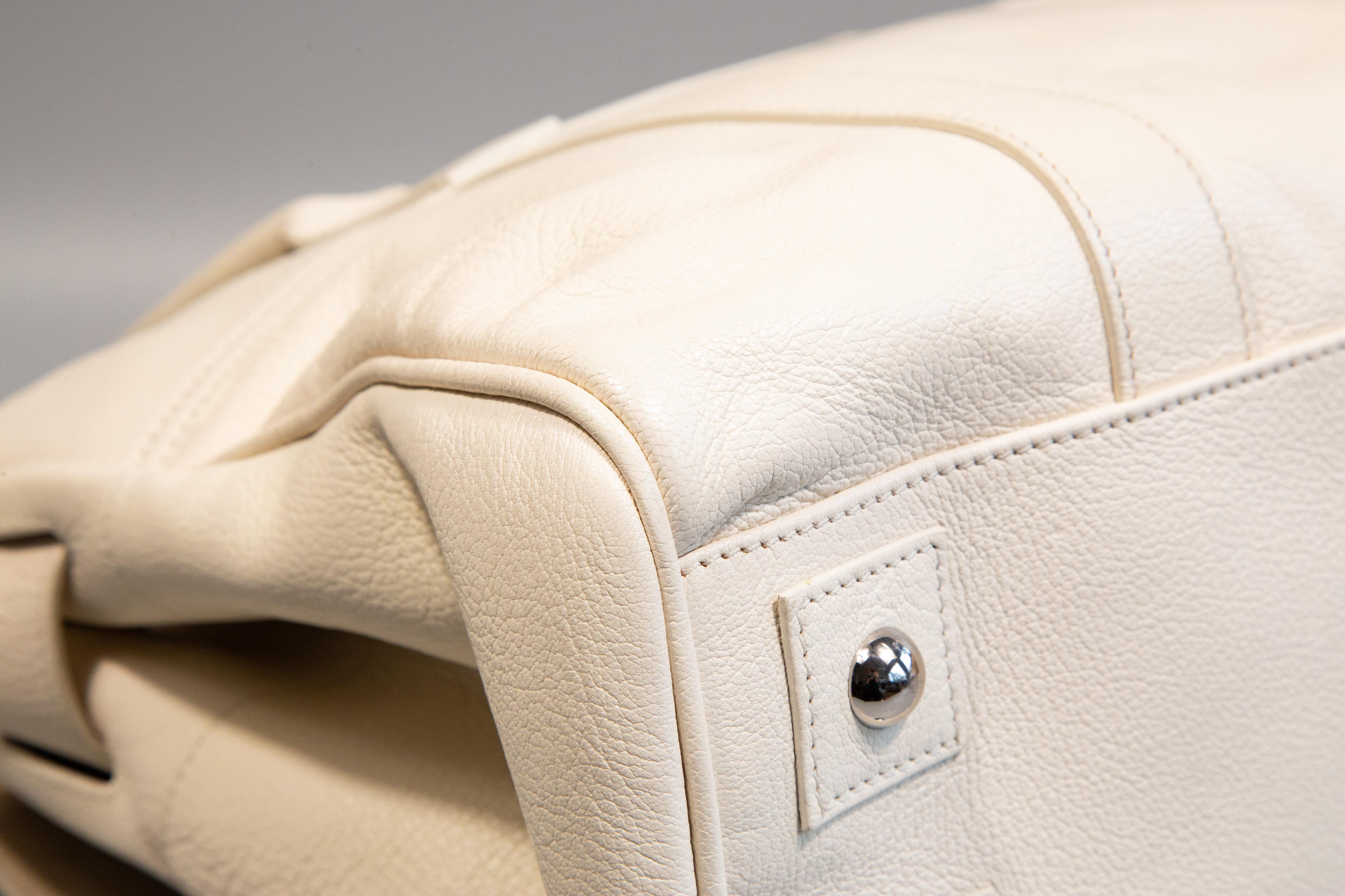2000s Mulberry Bayswater Handbag in White Leather 7