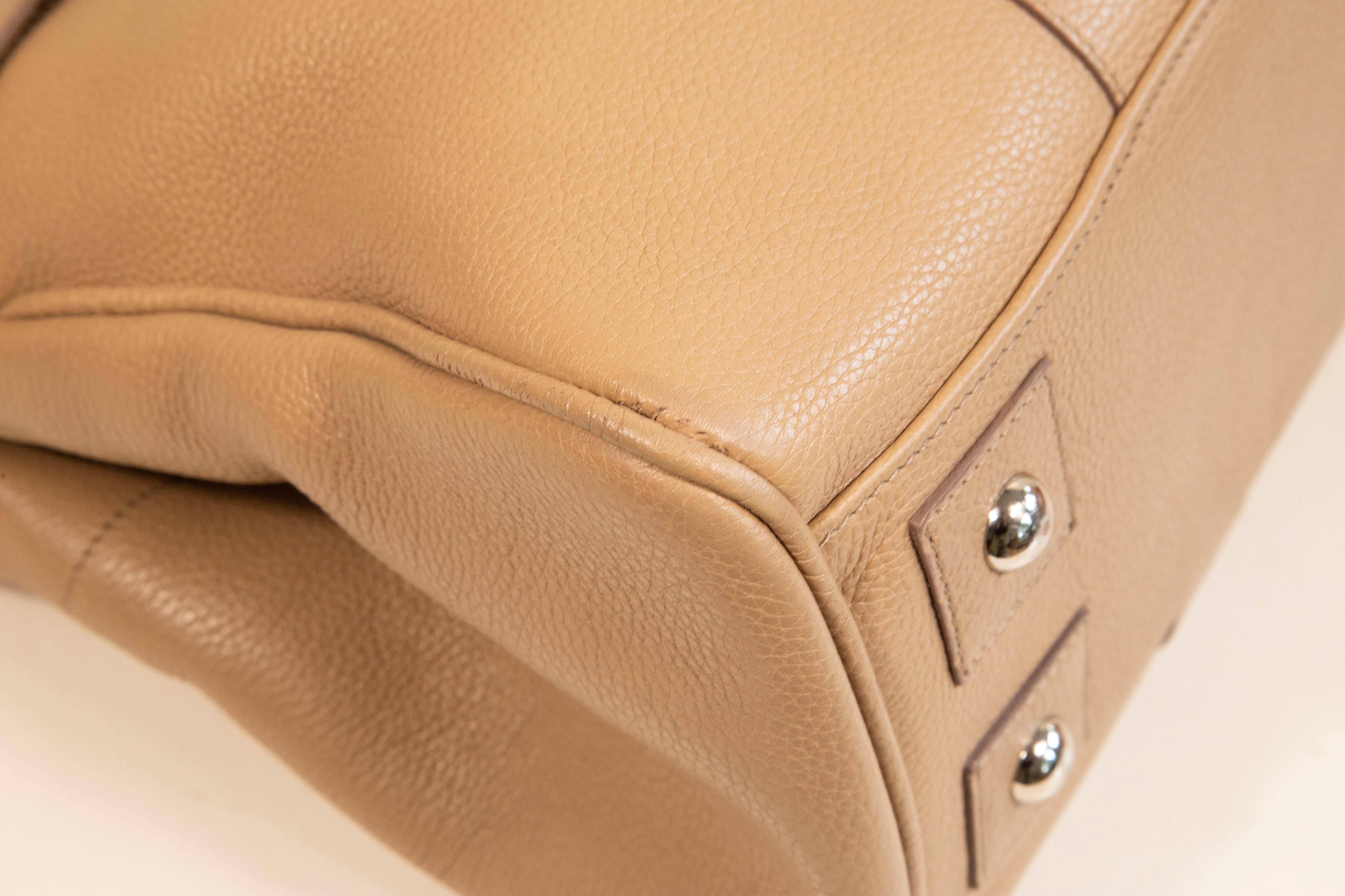 2000s Mulberry Beige Leather Bayswater Top Handle Bag For Sale 7