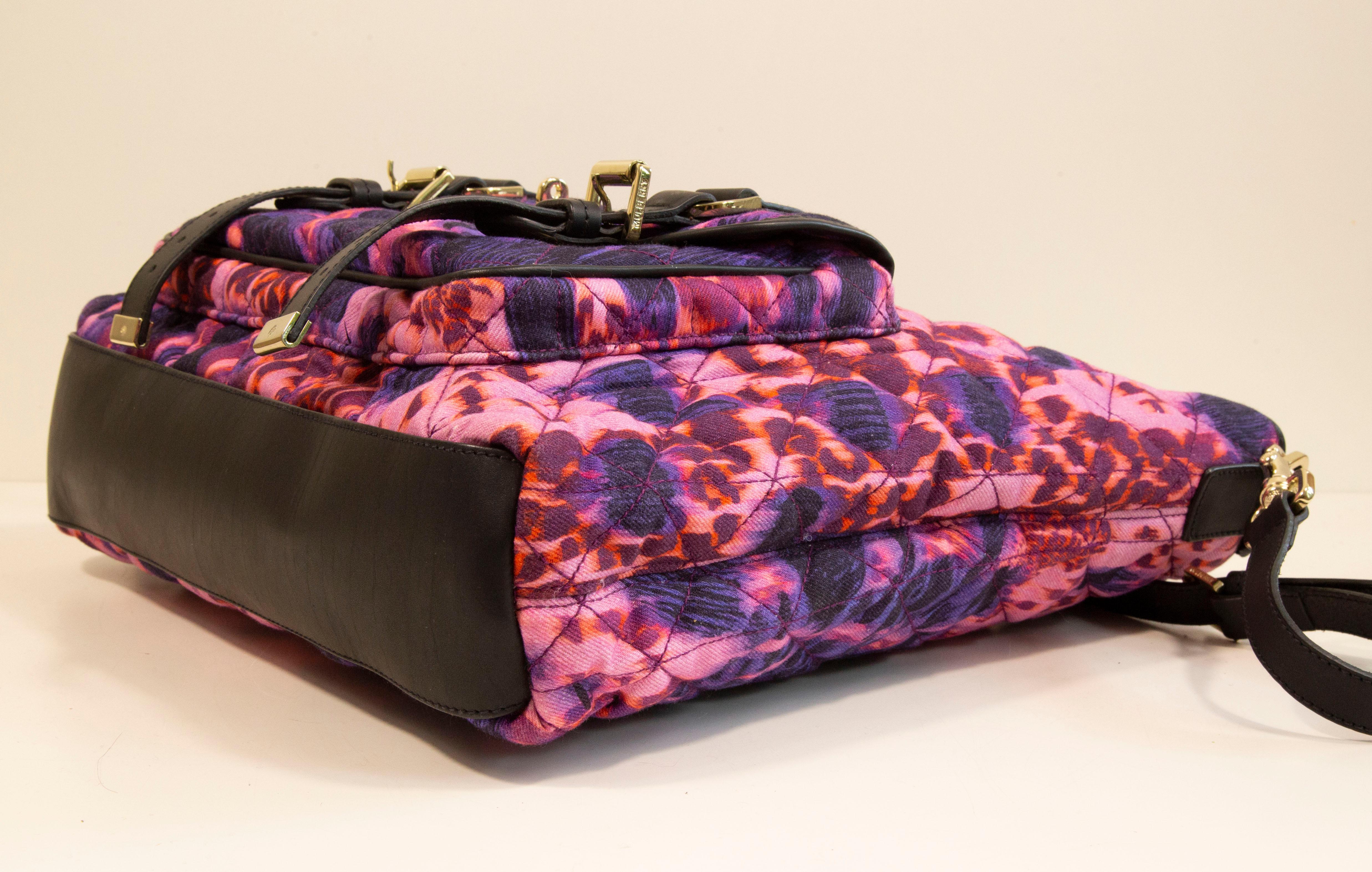 2000s Mulberry Leopard Quilted Denim Alexa Tote Bag In Good Condition For Sale In Arnhem, NL