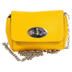 2000s Mulberry Mini Lilly Yellow Leather Crossbody Bag