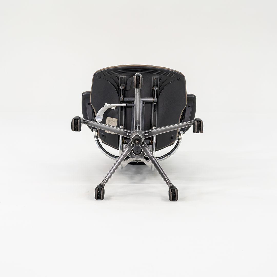 2000s Niels Diffrient for Humanscale Freedom Desk Chair in Dark Tan Leather 4