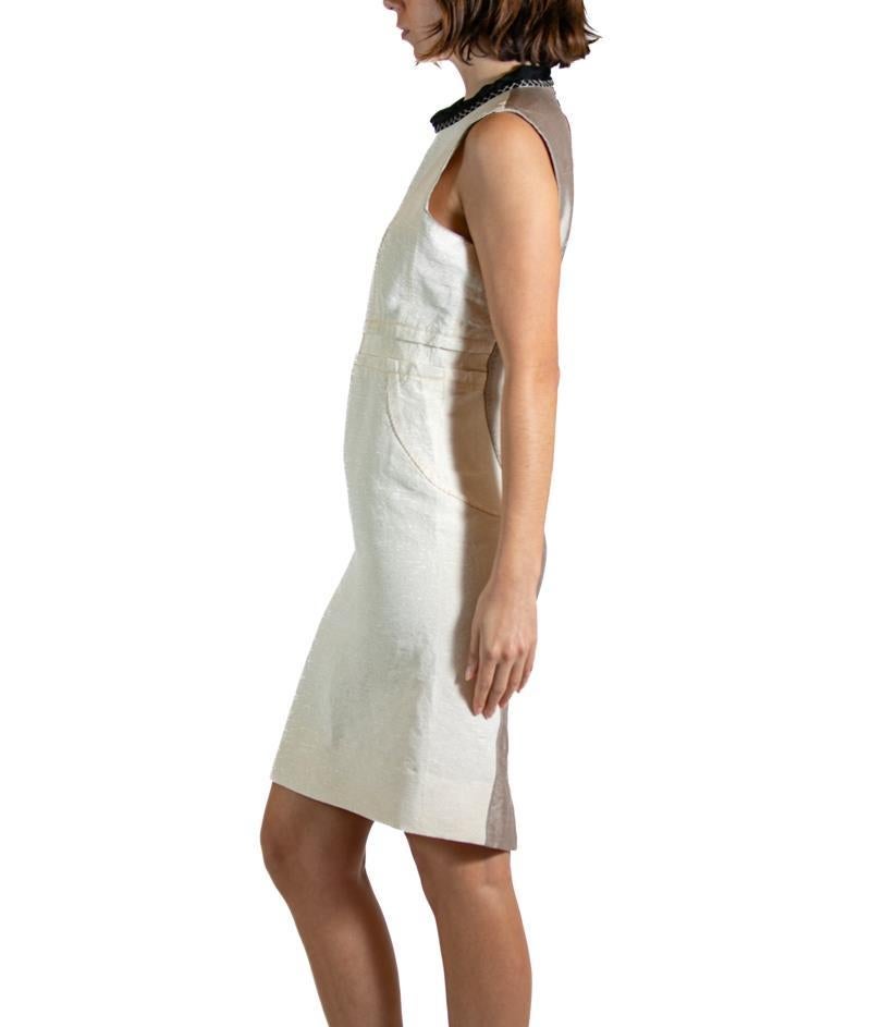 Women's 2000S Off White & Beige Dress For Sale