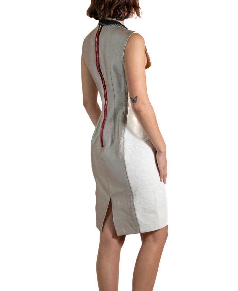 2000S Off White & Beige Dress For Sale 1