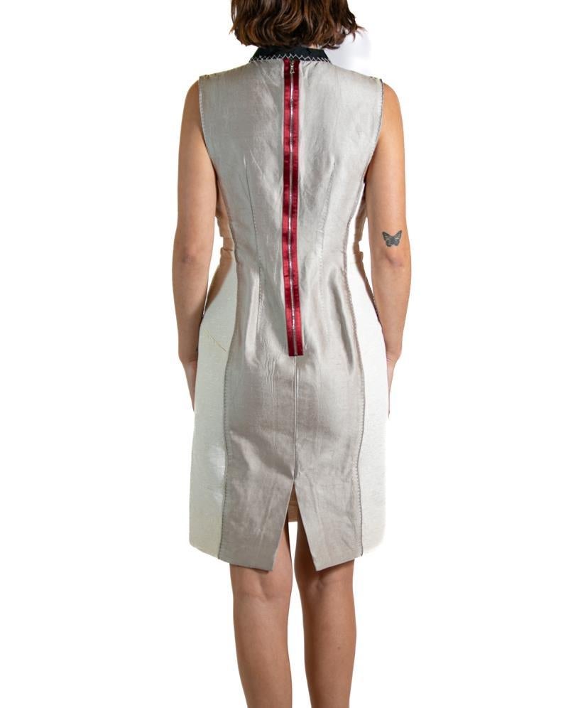 2000S Off White & Beige Dress For Sale 4