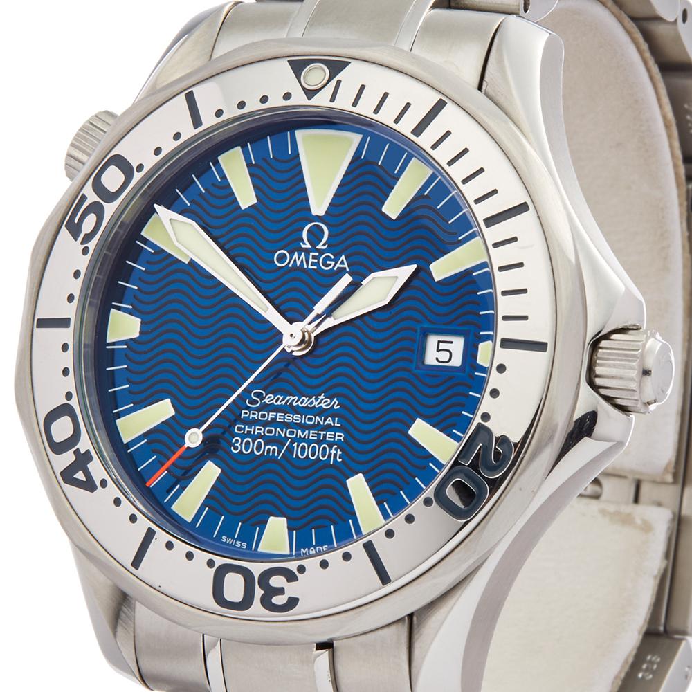 2000s Omega Seamaster Stainless Steel 2255.80.00 Wristwatch In Excellent Condition In Bishops Stortford, Hertfordshire