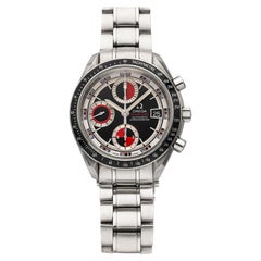 2000s Omega Speedmaster Date 3210.52.00 Stainless Steel Black Red Dial Auto 40mm