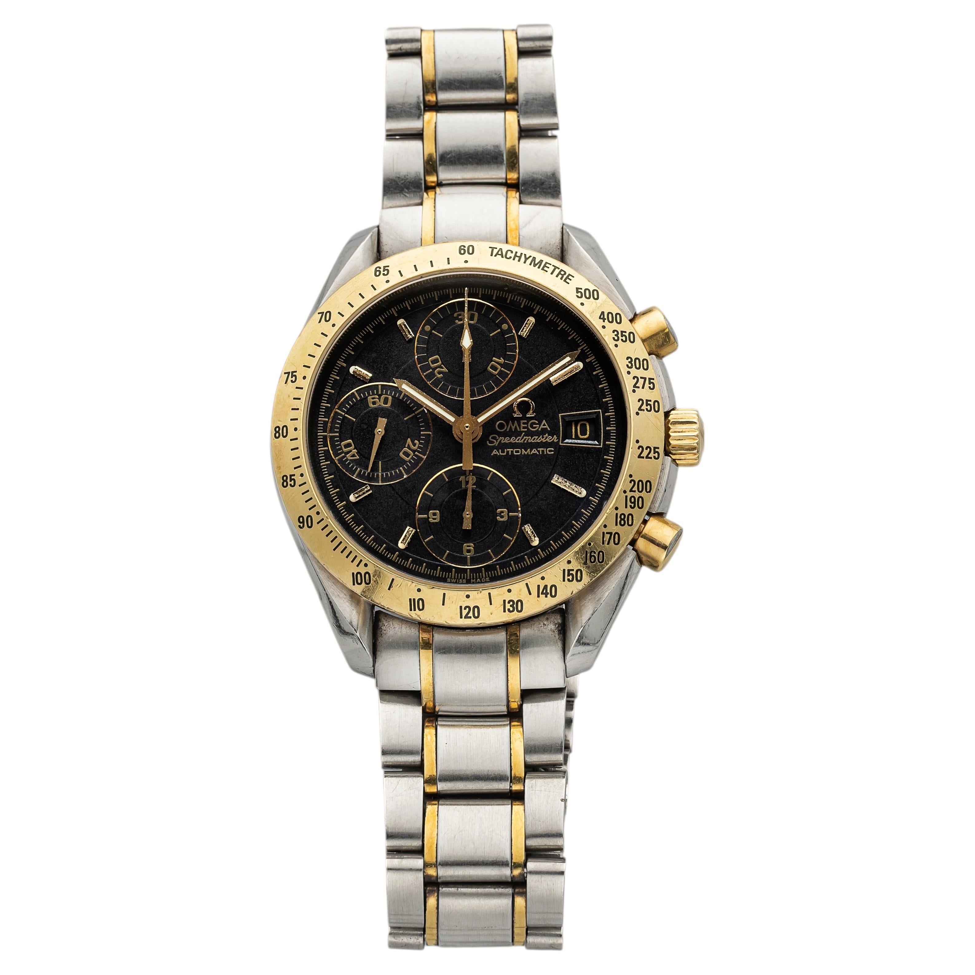 2000s Omega Speedmaster Reduced 3313.5000 Two-Tone Black Dial Auto 40mm For Sale