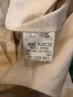 1990s Orna Farho Ivory Open Back Silk Shantung Double Breasted Halter Dress