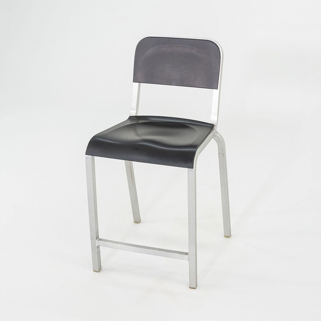 2000s Pair of Emeco for BMW Designworks 1951 Counter Stools in Black For Sale 5