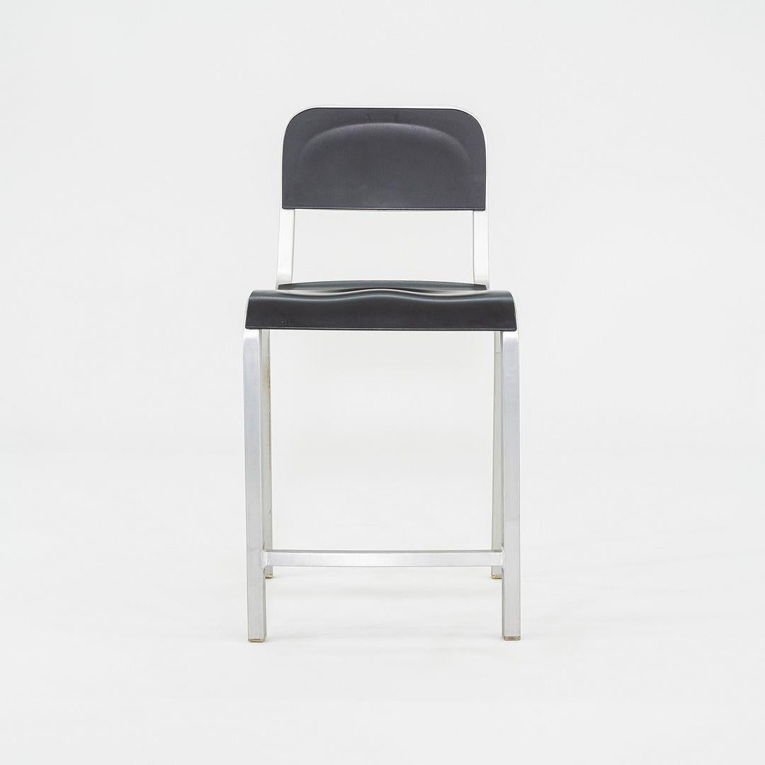 Contemporary 2000s Pair of Emeco for BMW Designworks 1951 Counter Stools in Black For Sale