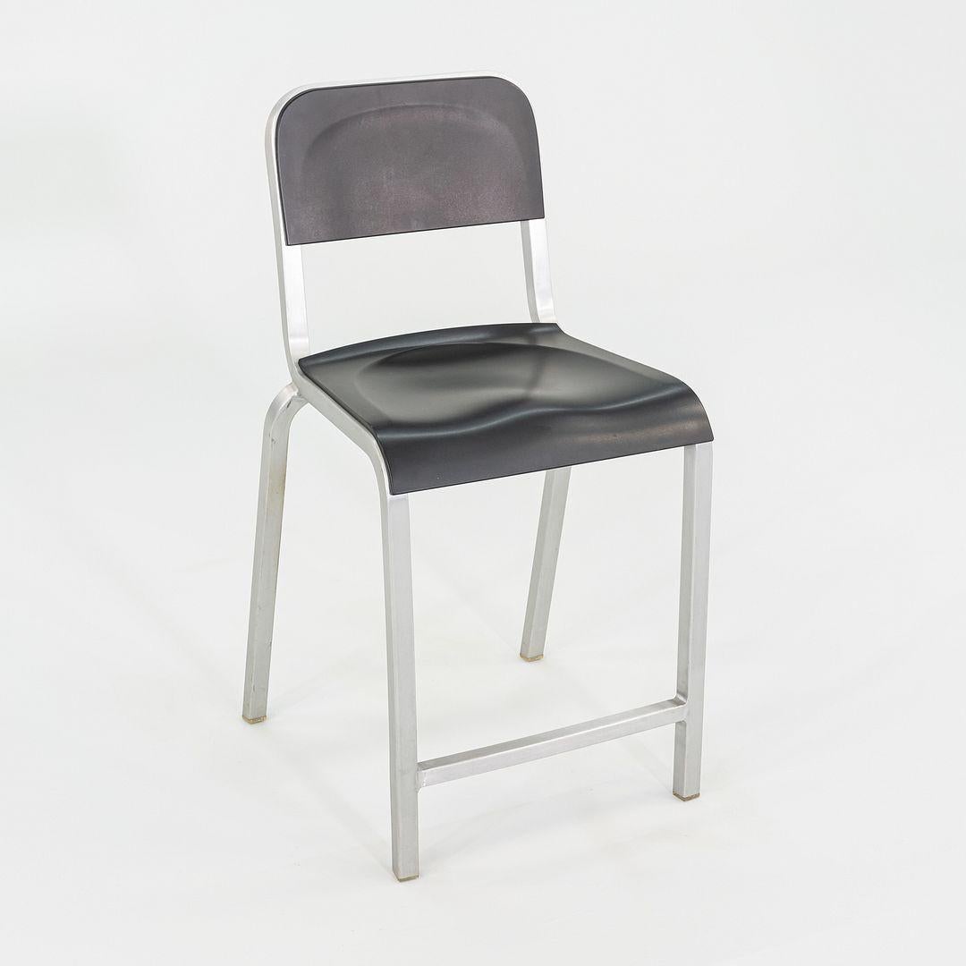 2000s Pair of Emeco for BMW Designworks 1951 Counter Stools in Black For Sale 2