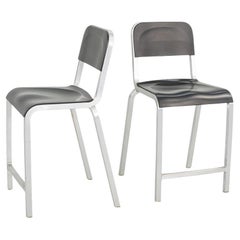 2000s Pair of Emeco for BMW Designworks 1951 Counter Stools in Black