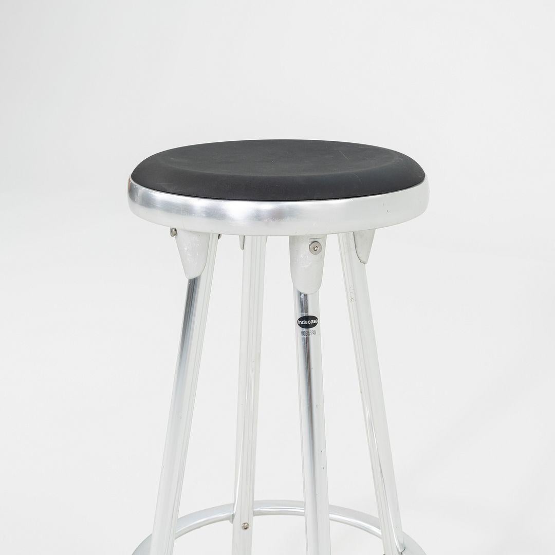 2000s Pair of Indecasa Aluminum Counter Stools for DWR by Joan Casas i Ortinez For Sale 4