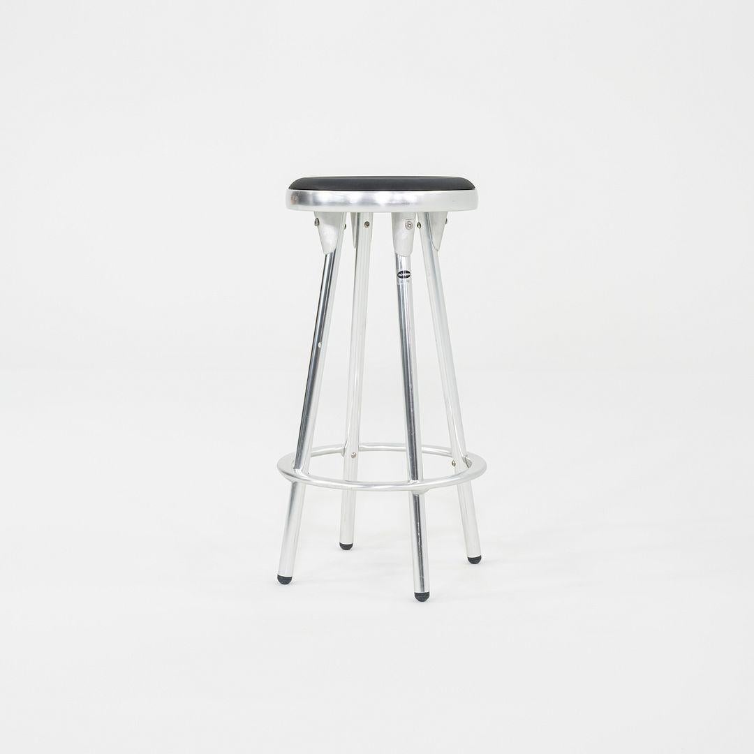 Modern 2000s Pair of Indecasa Aluminum Counter Stools for DWR by Joan Casas i Ortinez For Sale