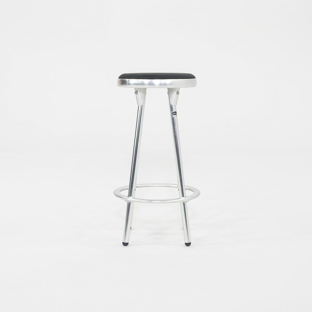 2000s Pair of Indecasa Aluminum Counter Stools for DWR by Joan Casas i Ortinez For Sale 1