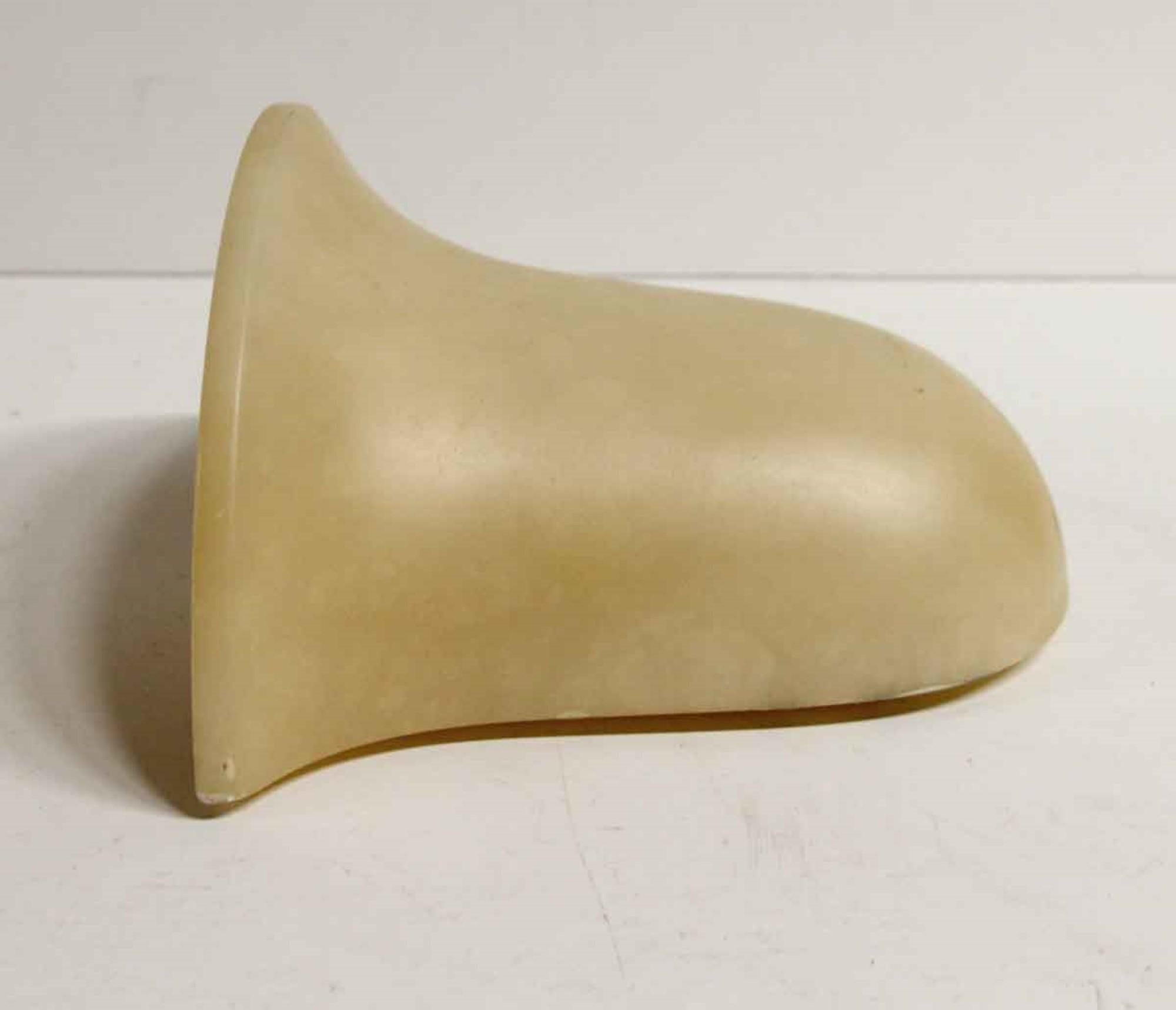 2000s Pair of Modern Alabaster Beige and Tan Wall Sconces For Sale 2