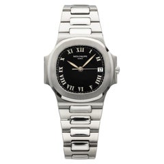 2000s Patek Philippe Nautilus 3800/1A Stainless Steel Black Roman Dial Auto 37mm