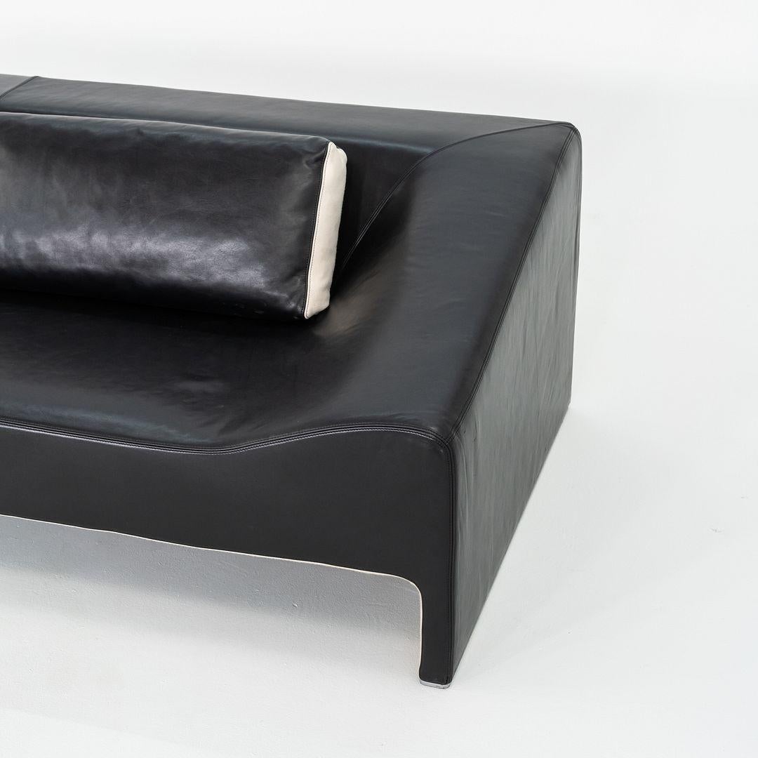 2000s Patricia Urquiola for Moroso Malmo Sofa in Black Leather en vente 4