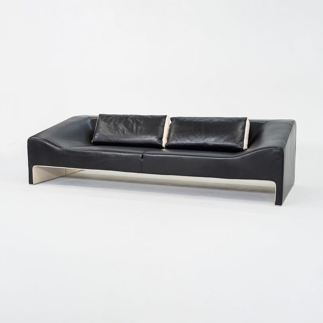 italien 2000s Patricia Urquiola for Moroso Malmo Sofa in Black Leather en vente