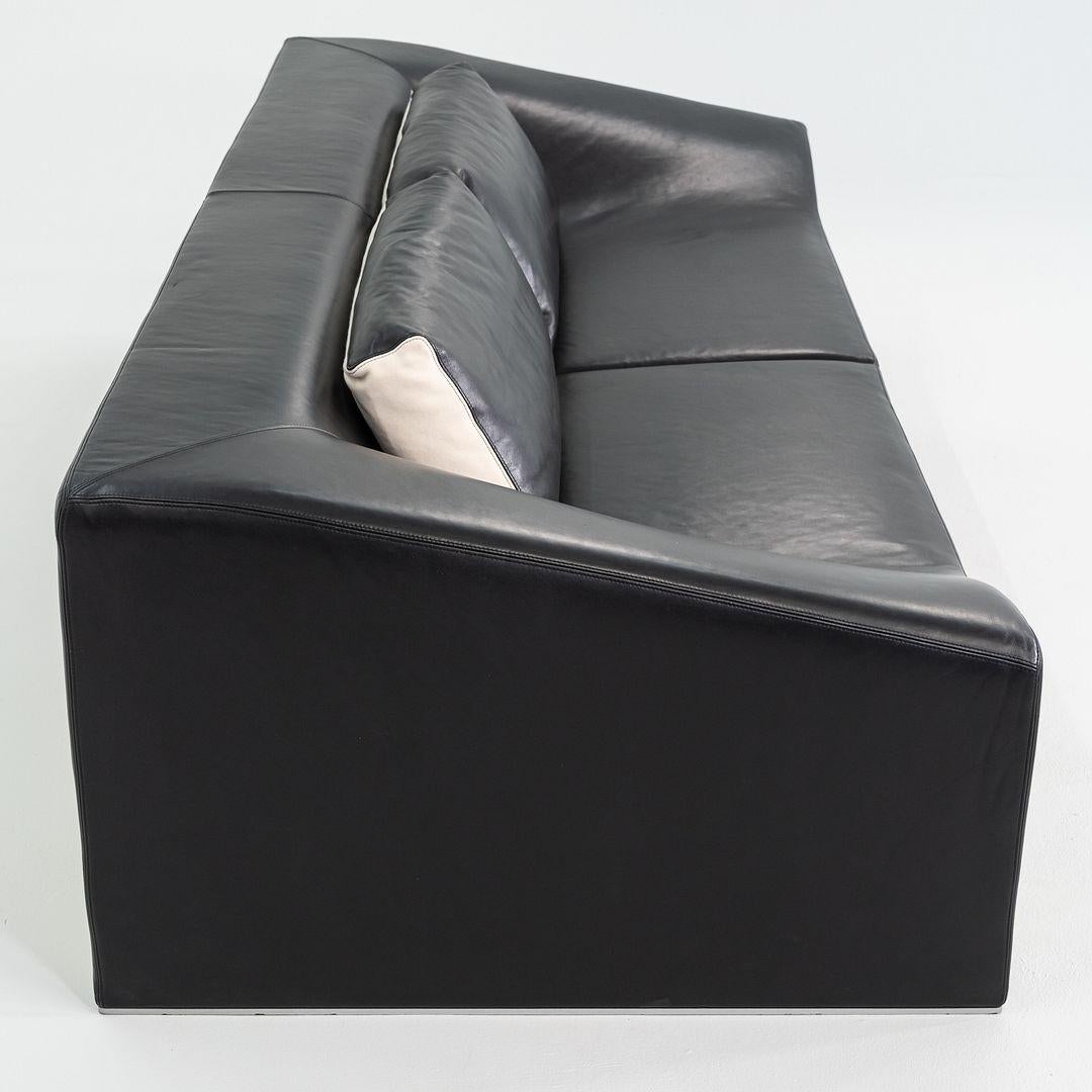 2000s Patricia Urquiola for Moroso Malmo Sofa in Black Leather Bon état - En vente à Philadelphia, PA