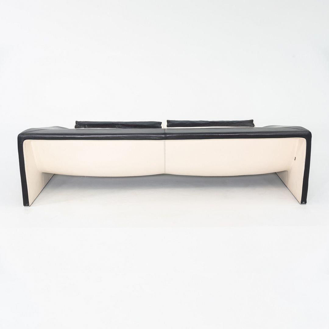 Acier 2000s Patricia Urquiola for Moroso Malmo Sofa in Black Leather en vente
