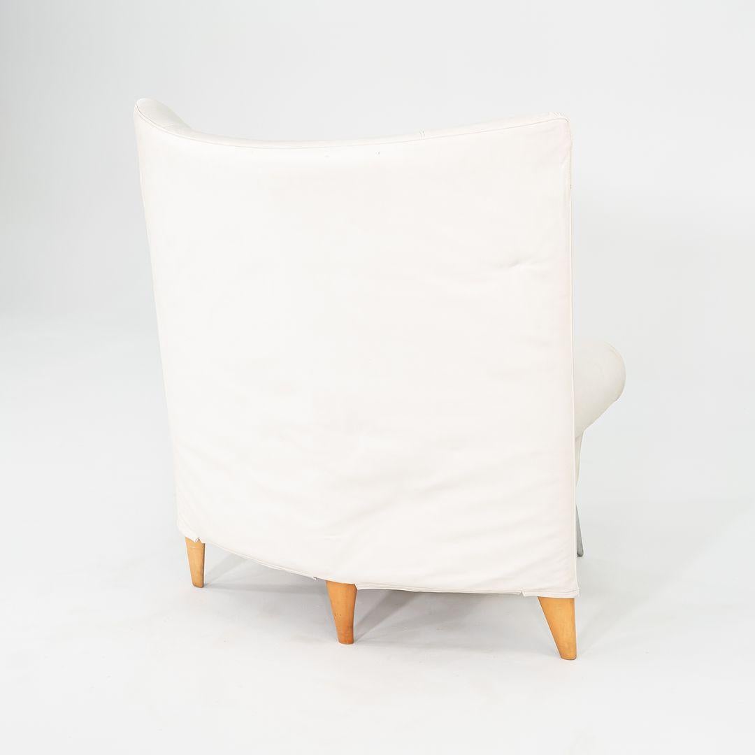 Modern 2000s Philippe Starck Driade Aleph Royalton Lounge Chair & Ottoman White Leather For Sale