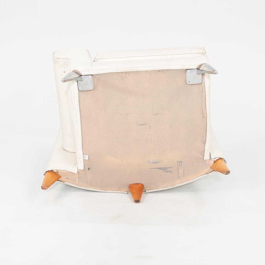 2000s Philippe Starck Driade Aleph Royalton Lounge Chair & Ottoman White Leather In Good Condition For Sale In Philadelphia, PA