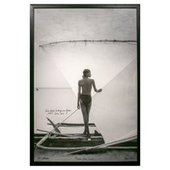 2000s Photo by the Artist Alexis De Villar of an African Woman on a Boat